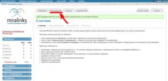 Интерфейс системы Миралинкс